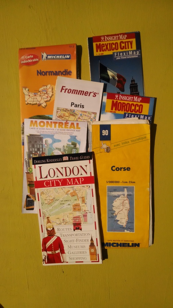 Just a few of our large collection...looking forward to re-using my maps of Paris and London this year!